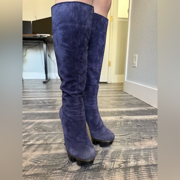 Gianmarco Lorenzi Purple Knee-High Boots - Picture 2 of 10